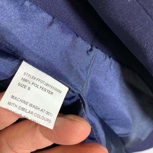 Tobi Open Front Navy Blazer Style Jacket Sz S - Picture 3 of 4